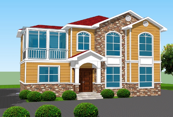 輕鋼別墅外觀(guān)圖