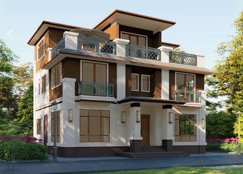 農(nóng)村建輕鋼別墅強烈推薦你用真石漆！(圖2)