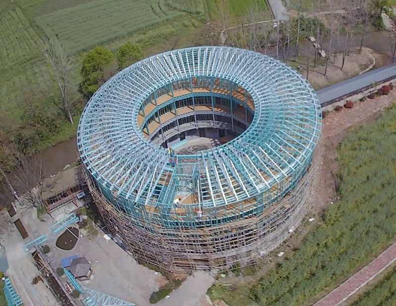 輕鋼結(jié)構(gòu)圓形建筑項(xiàng)目，造型靈活！(圖3)