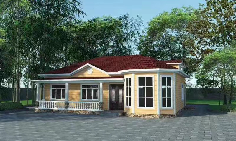 一層輕鋼別墅戶型效果圖大全(圖7) 一層輕鋼別墅戶型效果圖大全(圖7)