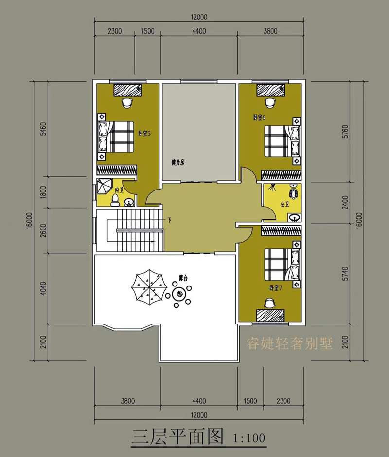 帶車庫的簡歐現(xiàn)代風三層別墅(圖4) 帶車庫的簡歐現(xiàn)代風三層別墅(圖4)