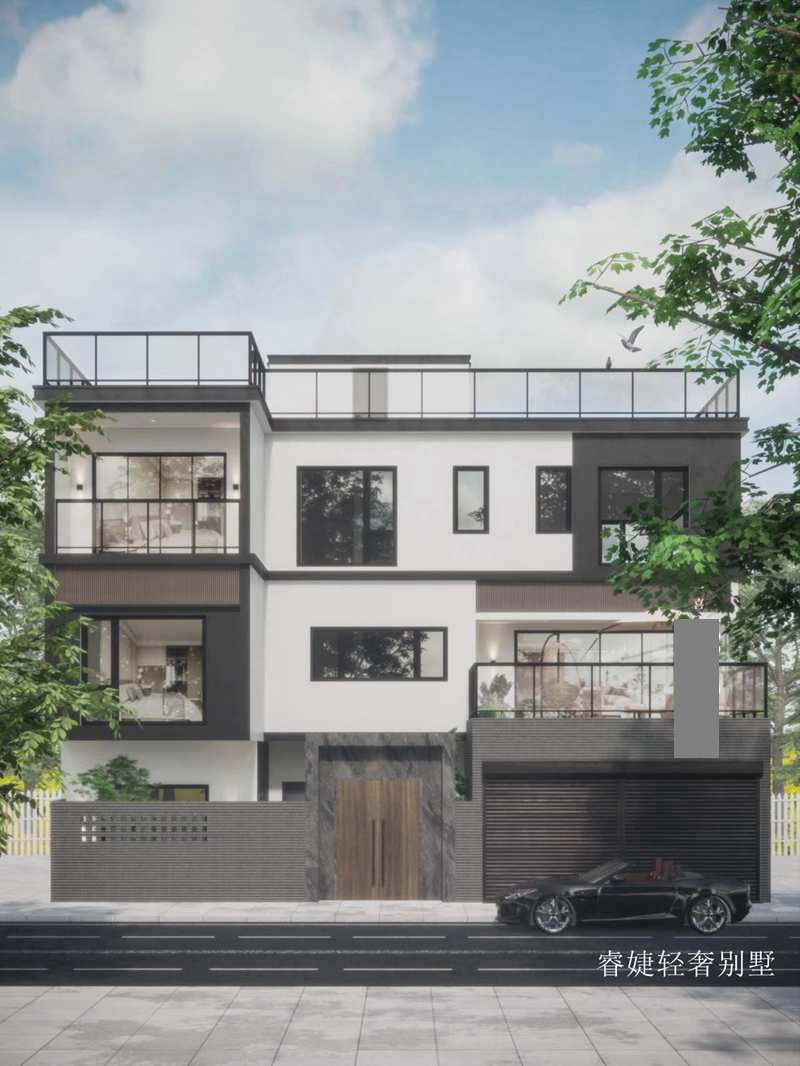 現(xiàn)代別墅占地145平設(shè)計(jì)圖紙帶兩種效果圖還有電梯(圖2) 現(xiàn)代別墅占地145平設(shè)計(jì)圖紙帶兩種效果圖還有電梯(圖2)