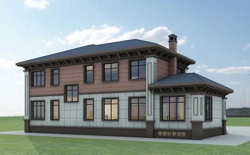 上下拼色兩層新中式別墅，大氣??！(圖3)