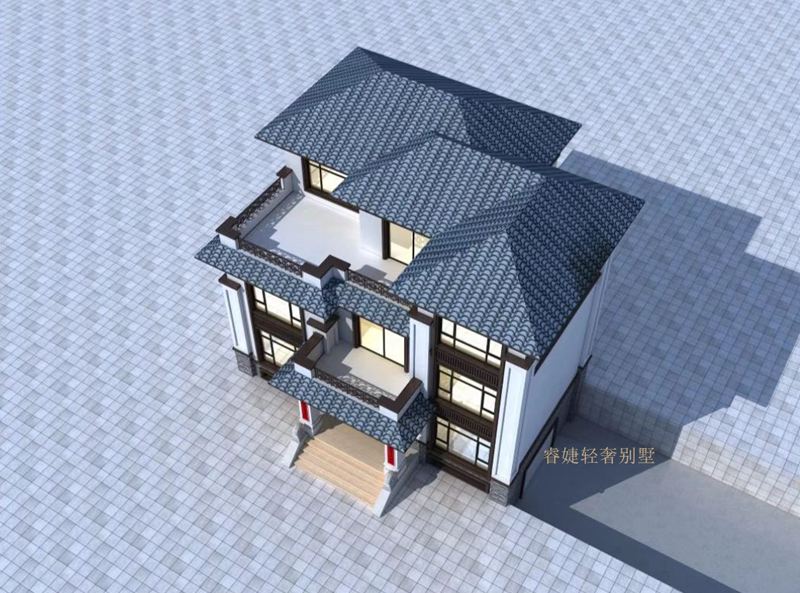 帶地下室的三層新中式別墅，爆贊?。?！(圖2)