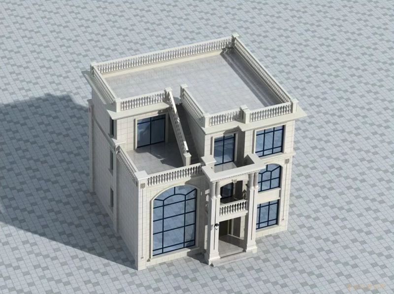 農(nóng)村平屋頂三層現(xiàn)代風別墅戶型圖，百看不厭(圖2)