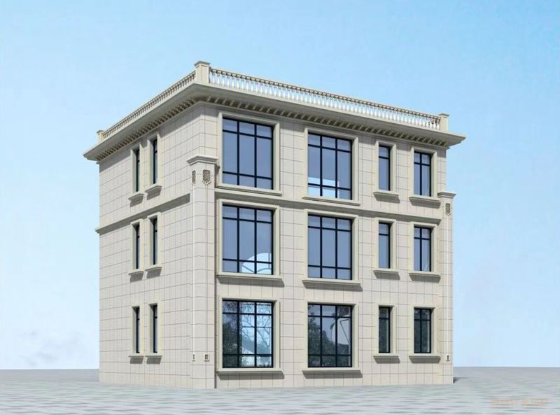 農(nóng)村平屋頂三層現(xiàn)代風別墅戶型圖，百看不厭(圖3)