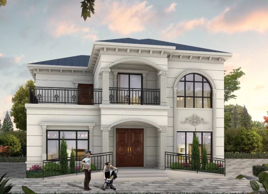 5套占地120平的二層別墅，溫馨時(shí)尚，布局實(shí)用的輕鋼別墅，全國(guó)農(nóng)村可承接建房！(圖3)