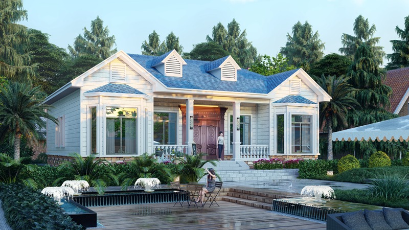 適合農(nóng)村的一層輕鋼龍骨別墅房屋戶型，收藏圖紙不吃虧的！(圖3)